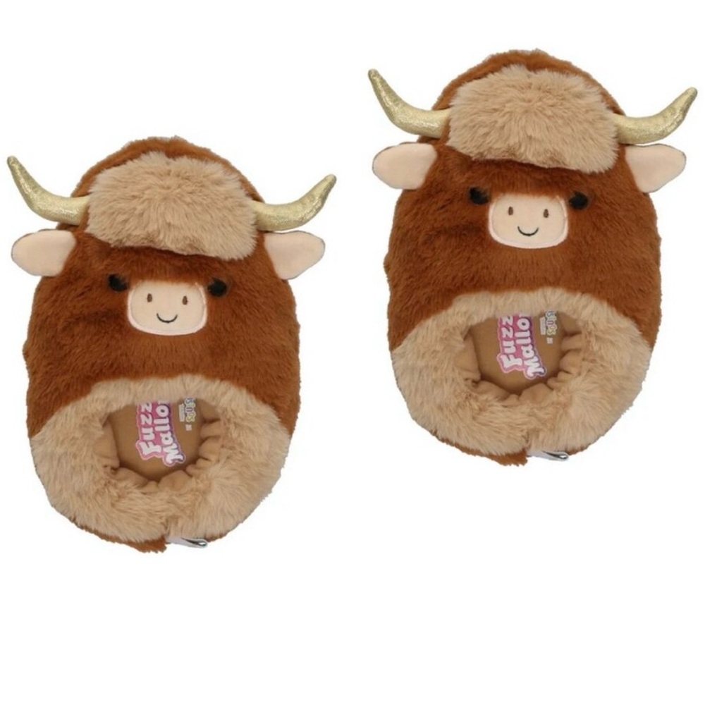 new Size 13-1 Little Kids' Squishmallows Indoor Slippers - Wilfred the Longhorn